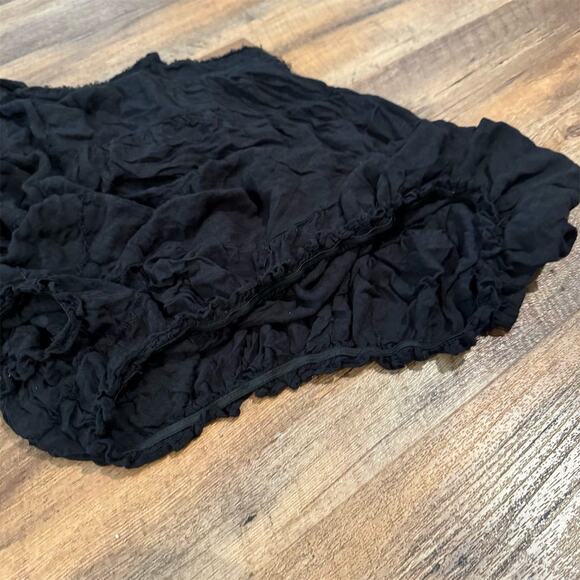 Free People Black Sleeveless Romper Frayed Edges Boho Whimsygoth Size L READ - Picture 4 of 10